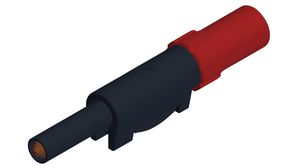 Safety plug, Red, Nickel-Plated, 30V, 30A