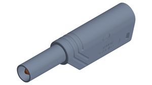 Safety Plug Shrouded, Grey, Nickel-Plated, 1kV, 24A