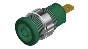 Safety socket, Green, Gold-Plated, 1kV, 25A
