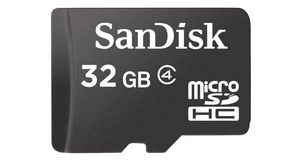 Hukommelseskort, microSD, 32GB, Sort
