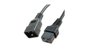IEC Device Cable H05VV-F IEC 60320 C20 - IEC 60320 C19 2m Black