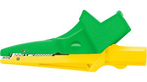 Bezpieczny krokodylek, Zielony / żółty, 1kV, 20A