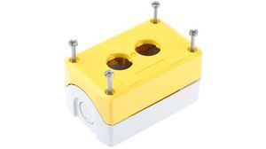 Yellow Plastic Harmony XALK Push Button Enclosure - 2 Hole 22mm Diameter