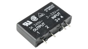 DRA1 Series Solid State Relay, 3 A Load, PCB Mount, 280 V rms Load, 32 V dc Control