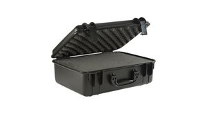 Protective Case with Foam Insert, IP67, 31.7kg, 394x394x186mm, Polypropylene (PP), Black
