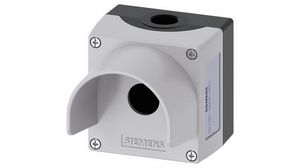 Switch Enclosure with Collar, 1 Command Point, 85x89.4x112.5mm, Grey, SIRIUS ACT