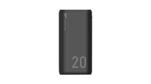 Powerbank, Li-Po, 20Ah, USB A Socket, Black