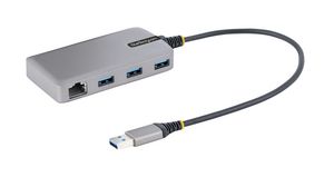 USB Hub, USB-A Plug, 3.0, USB Ports 4, USB-A Socket / RJ45 Socket / Micro USB-B Socket