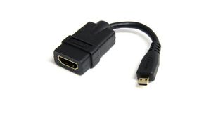 Video Adapter, Micro HDMI Plug - HDMI Socket, 3840 x 2160, Black