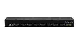 USB seriell adapter, RS-232, 8 DB9, hane / USB-A Socket