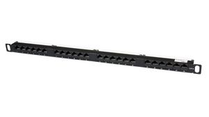 Patch Panel with 110-Type Termination, 24x RJ45, Cat.5e