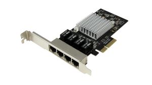 Síťová karta s adaptérem PCI Express Gigabit, 4x RJ45 10/100/1000, PCI-E x4