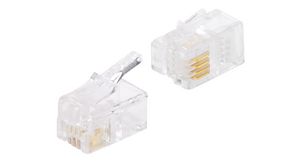 Modular Plug, RJ11, 6 Positions, 4 Contacts, Shielded