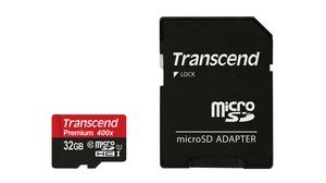 Memory Card, microSD, 32GB, 60MB/s, Black / Red