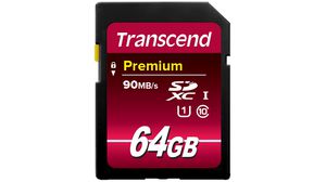 Memory Card, SD, 64GB, 90MB/s, Black