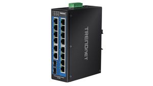 Ethernet Switch, RJ45 pieslēgvietas 14, Šķiedru pieslēgvietas 2SFP, 1Gbps, Unmanaged