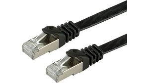 Kabel połączeniowy, Wtyczka RJ45 - Wtyczka RJ45, Cat 6, F/UTP, 1m, Czarny
