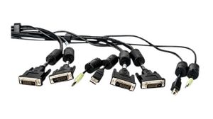 KVM Cable, USB/DVI/Audio, 3m