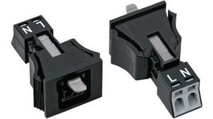 Snap-in-versie contactdoos, 0.25 ... 1.5mm², 250V, 2 Polen