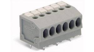 Wire-To-Board Terminal Block, THT, 3.5mm Pitch, Right Angle, Cage Clamp, 10 Poles