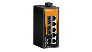 Ethernet Switch, RJ45 Ports 6, Fibre Ports 2SC, 100Mbps, Unmanaged