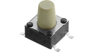 Tactile Switch, 1NO, 2.55N, 6.2 x 6.2mm, WS-TASV