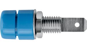 Insulated socket, Blue, Nickel-Plated, 33V, 32A