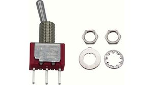 Miniature Toggle Switch ON-(ON) 2 A / 5 A 1CO