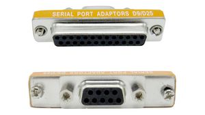 Mini D-Sub Adapter, D-Sub 25-Pin Socket - D-Sub 9-Pin Socket