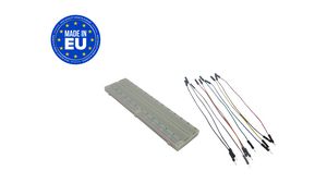 Breadboard + Jumper Wire 10-Pack, 730 Connection Points, 165.5x46.5mm