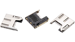 Connecteur de carte mémoire, Push / Push, MicroSD, Pôles - 8
