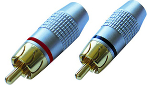 RCA Connector 6 mm, Plug, Straight
