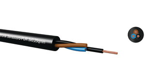 Multicore Cable, YY Unshielded, Polyurethane (PUR), 4x 0.34mm², 100m, Black