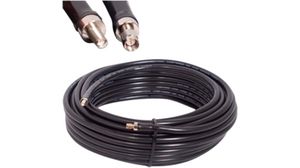 RF Cable Assembly, SMA Male Straight - SMA Female Straight, 10m, Black