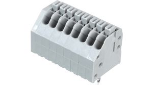 Wire-To-Board Terminal Block, THT, 2.5mm Pitch, 45 °, Spring Clamp, 8 Poles