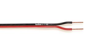 Audio Cable 2x 4mm? Unshielded Black / Red 100m