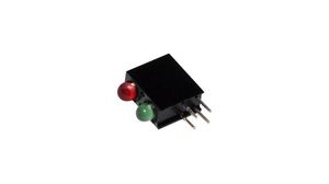 LED dioda pro desku plošných spojů 3mm Zelená/červená 60°