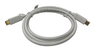 Cable, USB-C Plug - USB-C Plug, 1m, USB 3.1, White