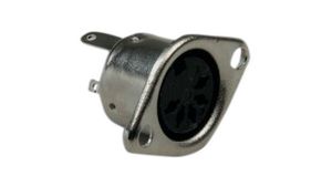 DIN Circular Connector, 2A, 100V, 5 Poles, Socket, Flange Mount