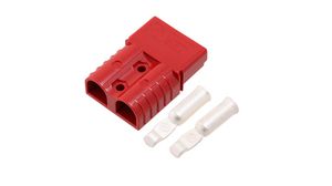Connector, Plug, 2 Poles, 4AWG, 175A, Red