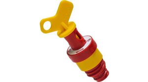 ABUS Red, Yellow 1-Lock ABS Fuse Lockout, 6.5mm Shackle, 75mm Attachment