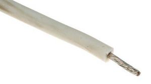Premium Series White 2.1 mm² Hook Up Wire, 14 AWG, 41/0.25 mm, 30m, Silicone Rubber Insulation