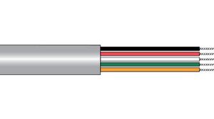 Multicore Cable, YY Unshielded, PVC, 8x 0.34mm², 30m, Grey