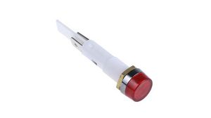 Red Neon Panel Mount Indicator, 230V ac, 10mm Mounting Hole Size, Solder Tab Termination