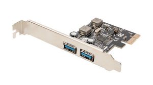 Interfészkártya, PCI-E x1, 2x USB-A, USB 3.0