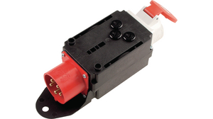 CEE Adapter 1x CEE - DE/FR Type F/E (CEE 7/7) Plug 400V Black / Red