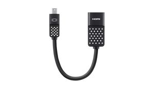Video Adapter, Mini DisplayPort Plug - HDMI Socket, 3840 x 2160, Black