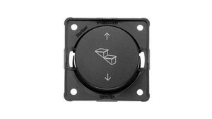 Wall Push-Button Switch Matte with Imprint INTEGRO 1x (ON)-OFF-(ON) Flush Mount 7.5A 24V Black