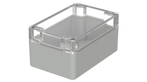 Plastic Enclosure with Clear Lid Euromas 80x120x60mm Light Grey Polycarbonate IP66