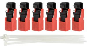 Switch Circuit Breaker Lockout, Red, Pack of 6 pieces